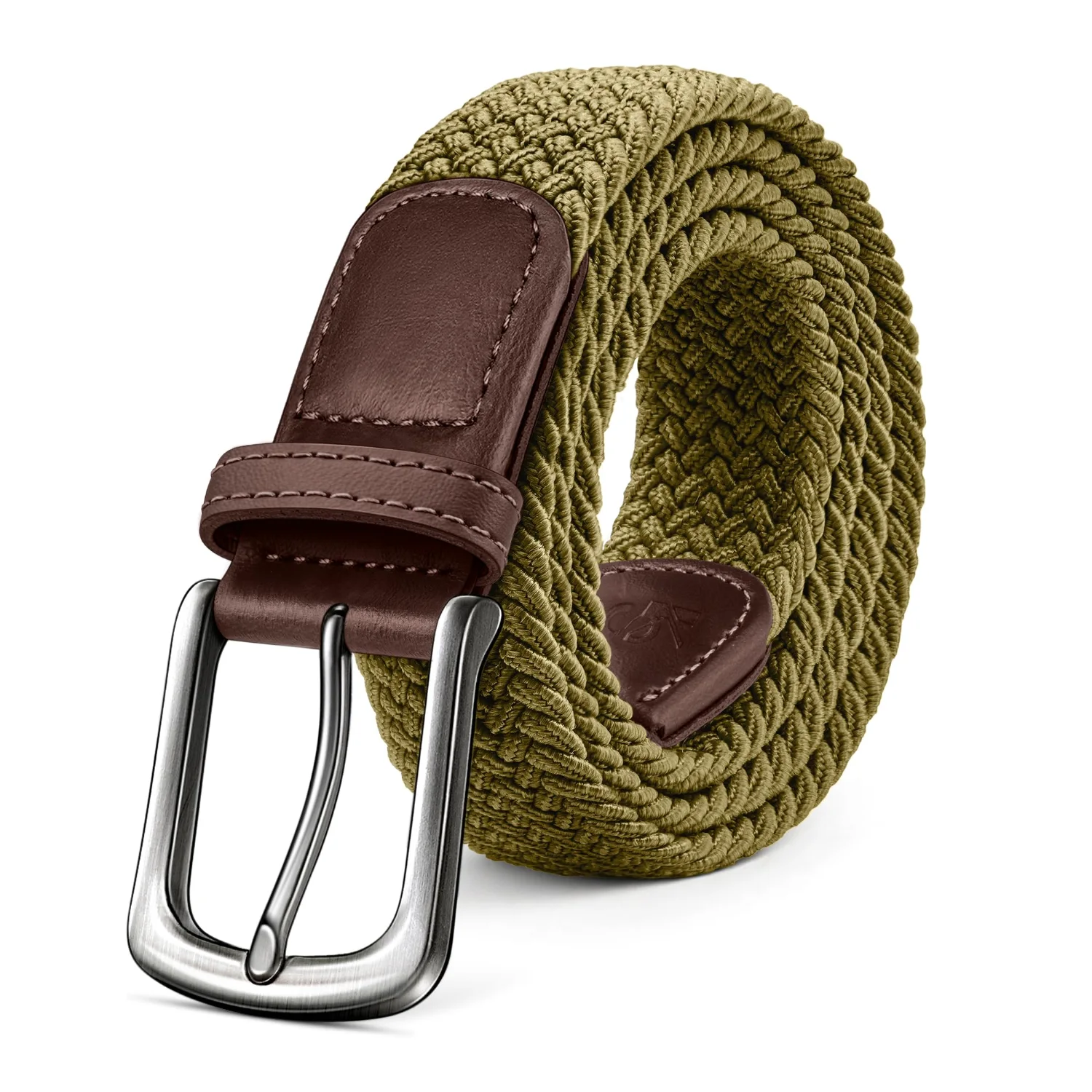 KEMISANT Braided Stretch Golf Belt in Wood Thrush