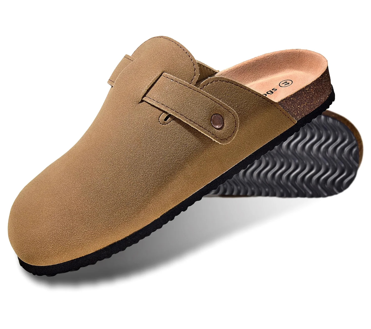 KEMISANT Fleece Lined Cork Footbed Mules in Tiger Eye