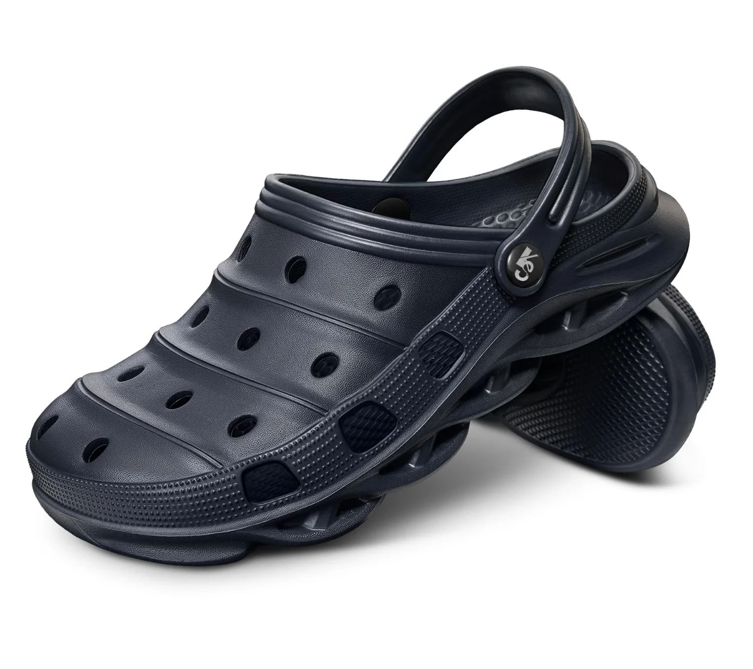 KEMISANT Massage Sole Garden Clogs in Dark Gray