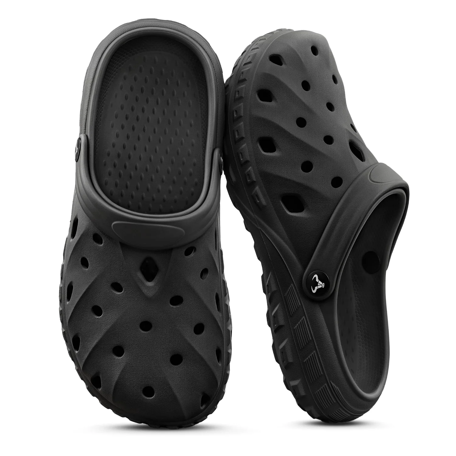 KEMISANT Perforated EVA Clogs in Black