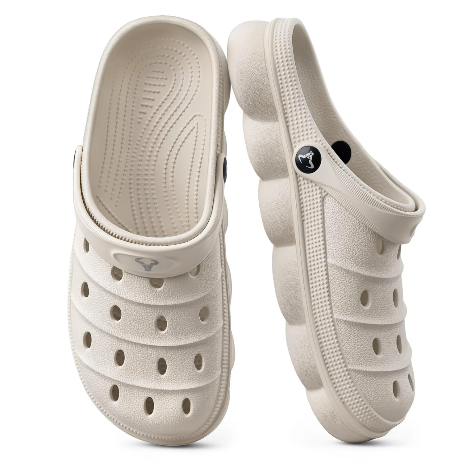 KEMISANT Perforated EVA Clogs in Creamy White