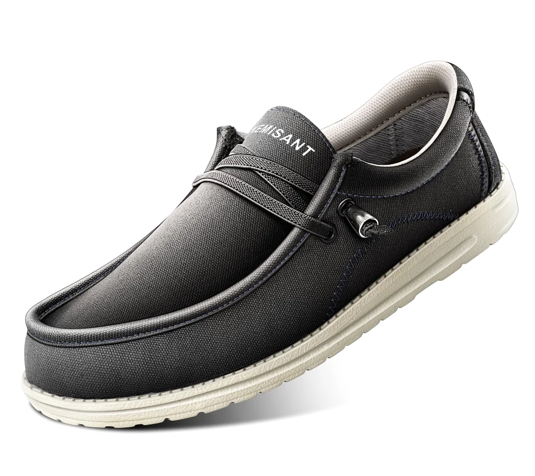 KEMISANT Stretch Knit Slip-On Shoes in Black, view 2