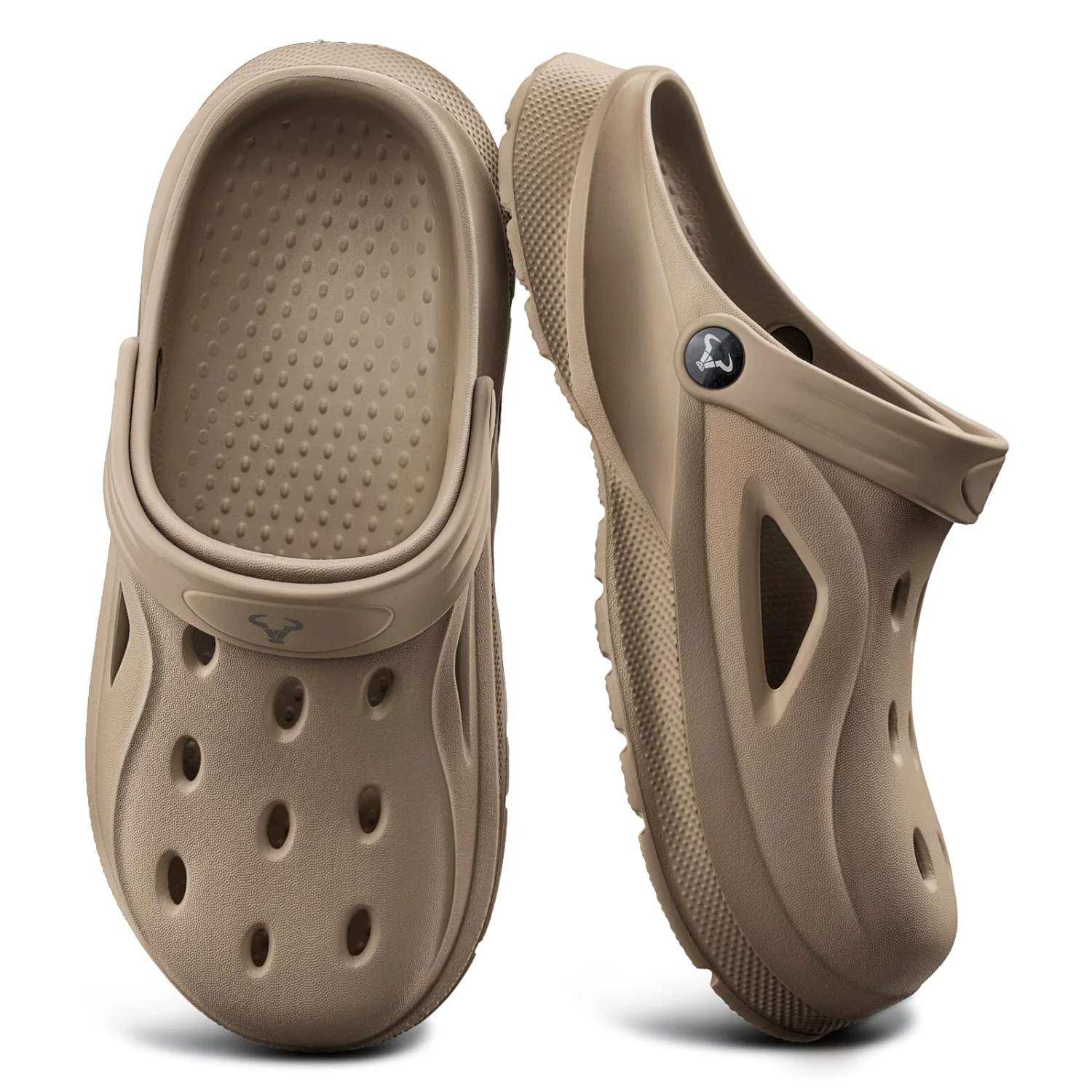 KEMISANT Thick Sole EVA Clogs in Camel