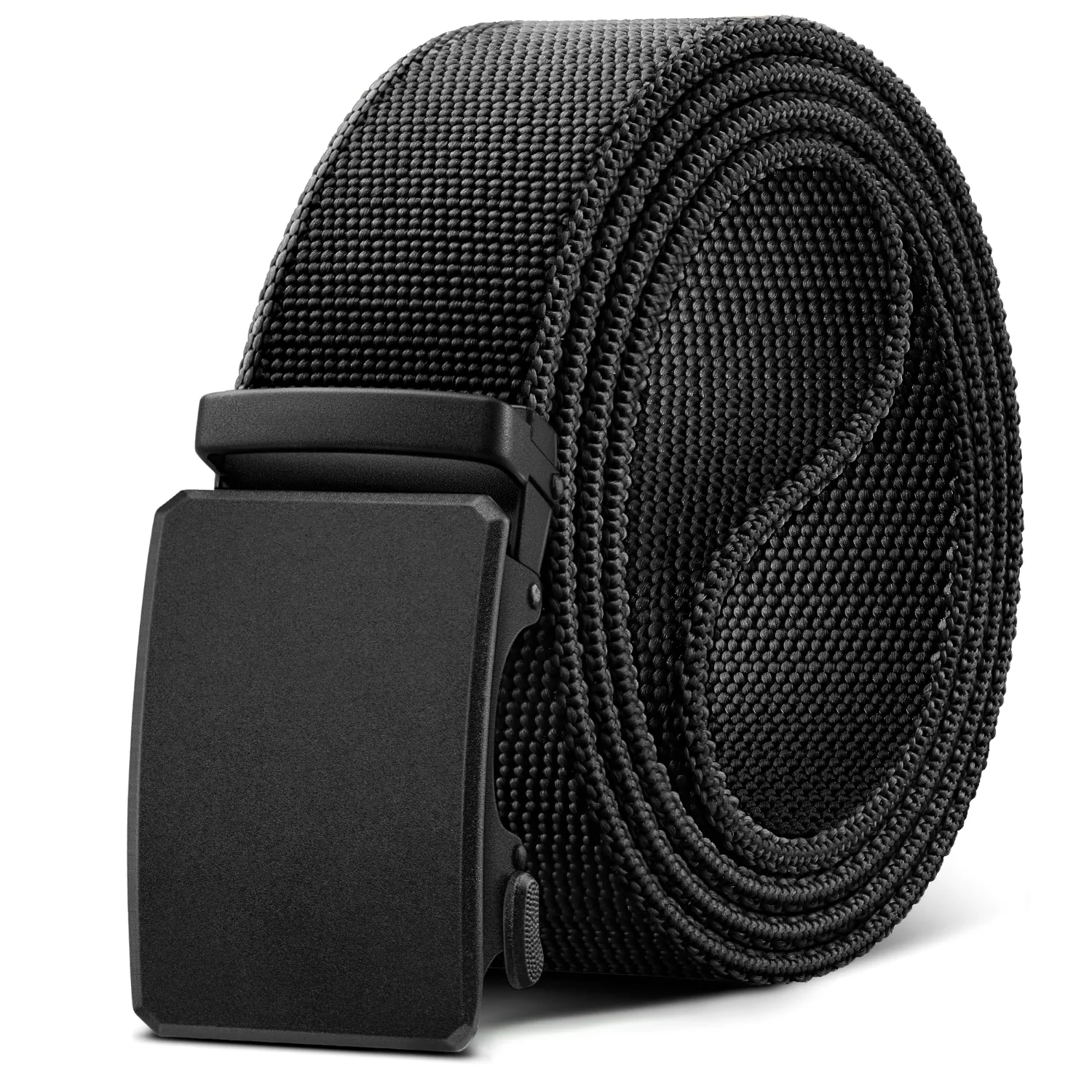 KEMISANT Bottom Lever Stretch Web Ratchet Belt in Black
