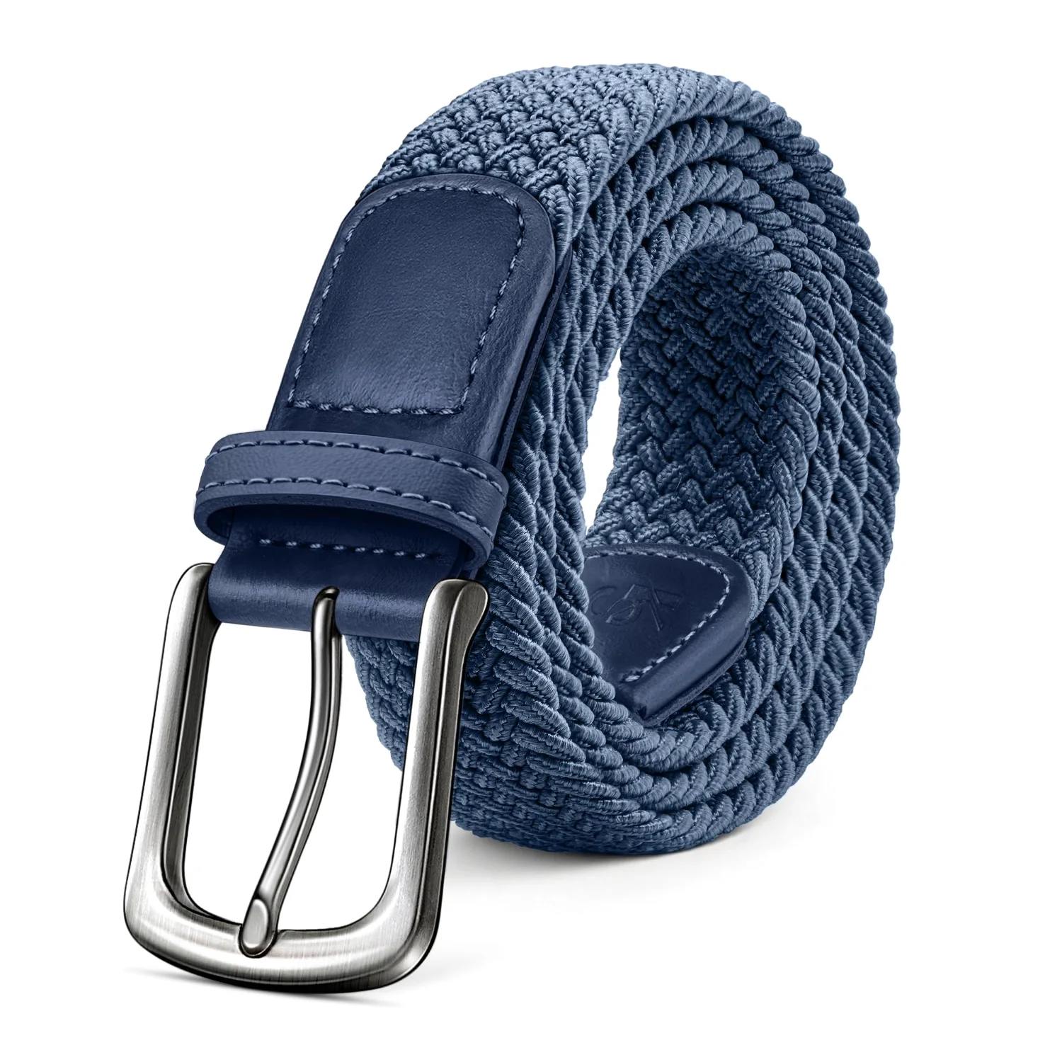KEMISANT Braided Stretch Golf Belt in Fog Blue
