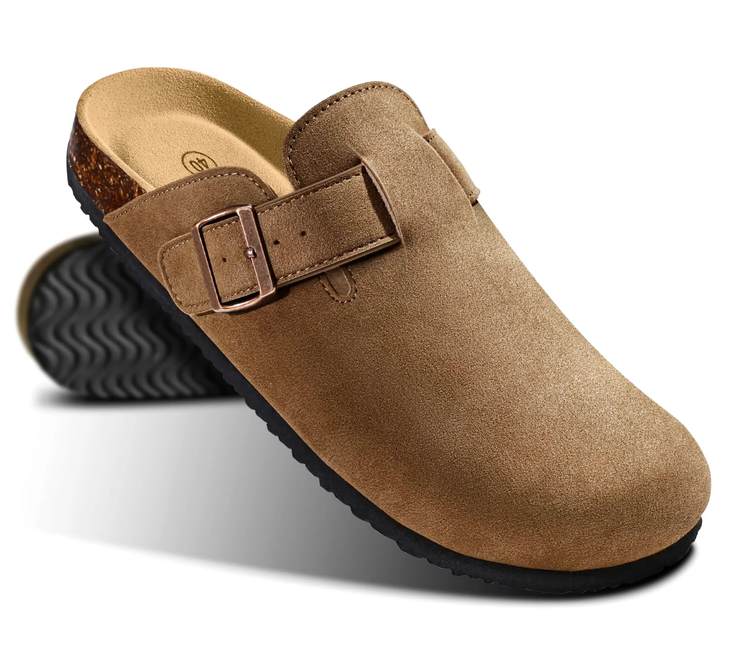 KEMISANT Fleece Lined Cork Footbed Clogs in Tiger Eye