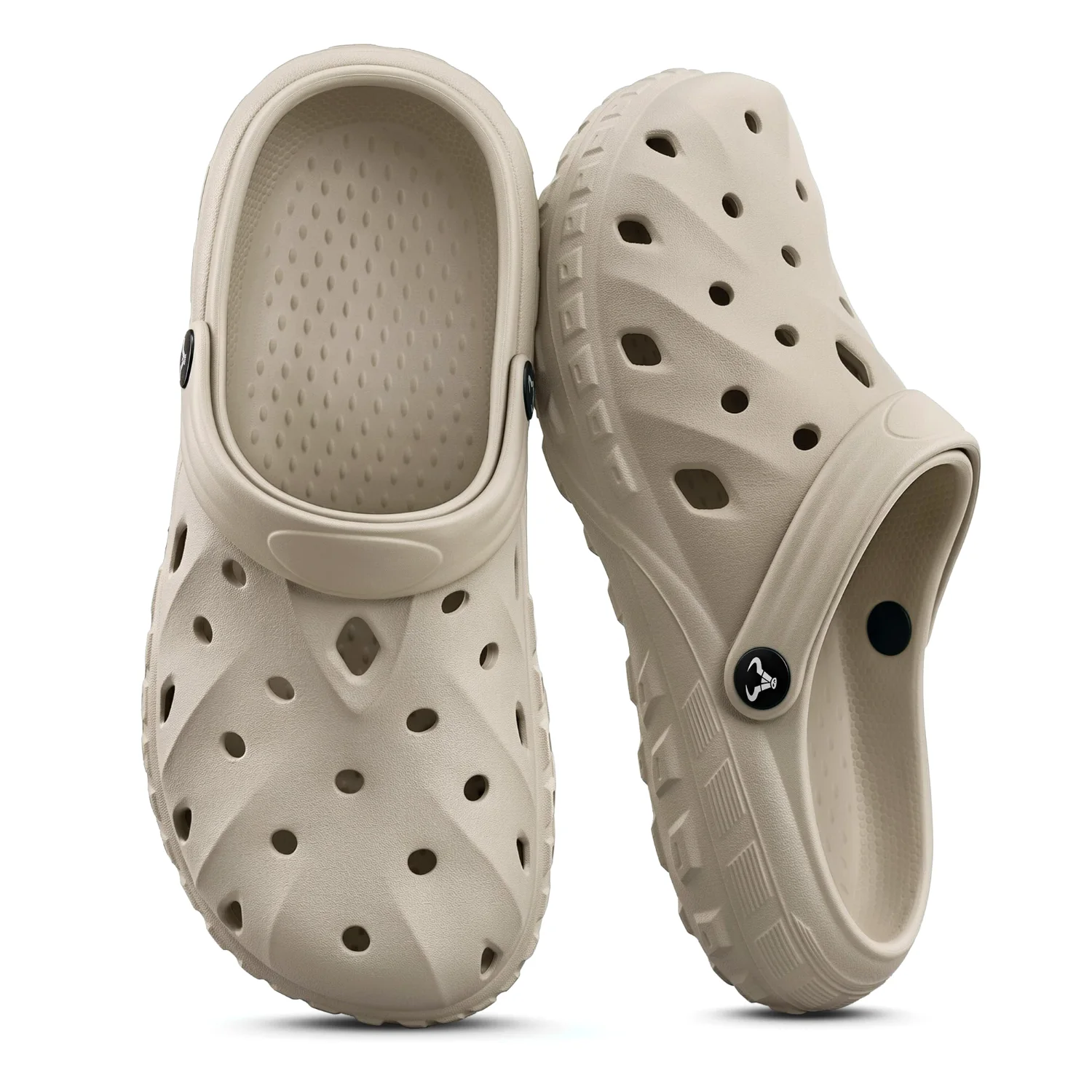KEMISANT Perforated EVA Clogs in Beige