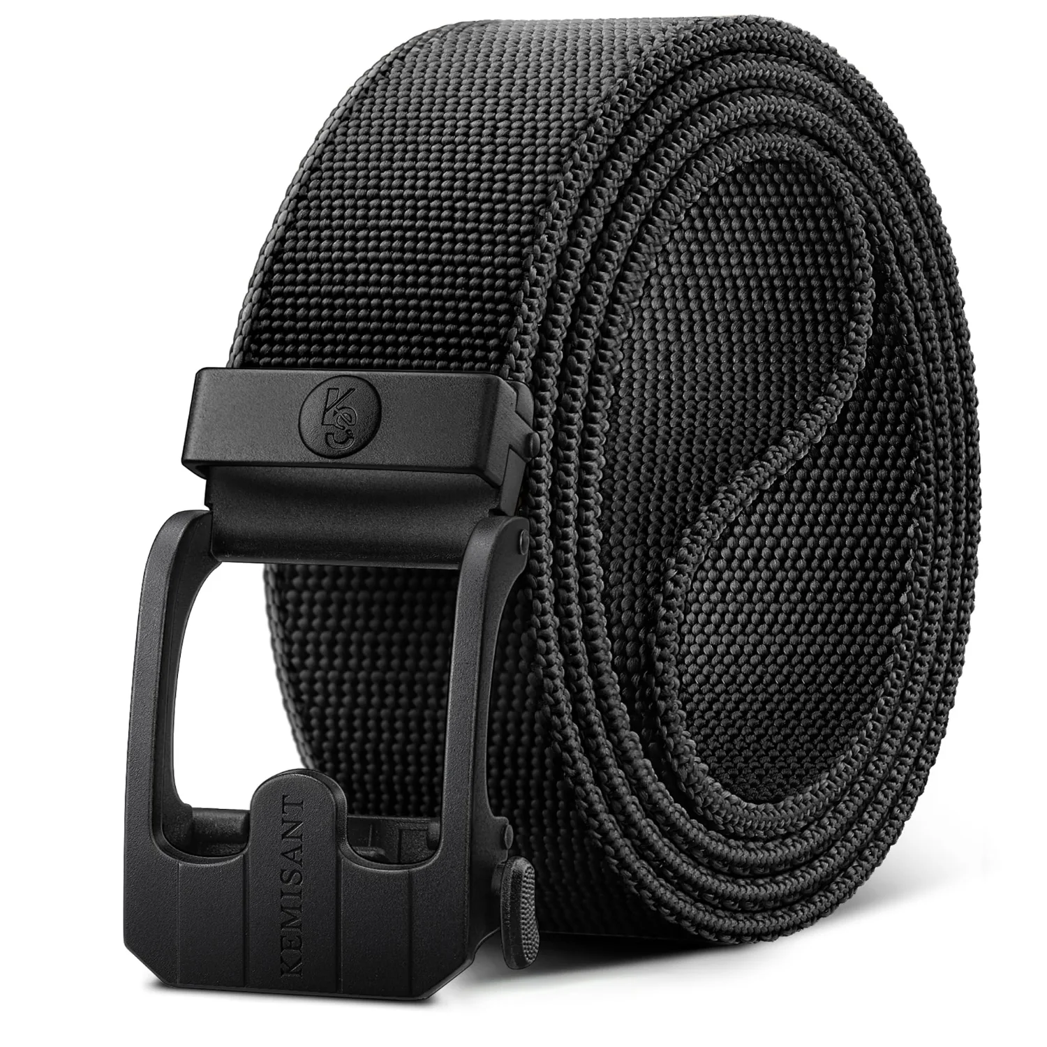 KEMISANT Side Lever Stretch Web Ratchet Belt in Sky Blue / Navy