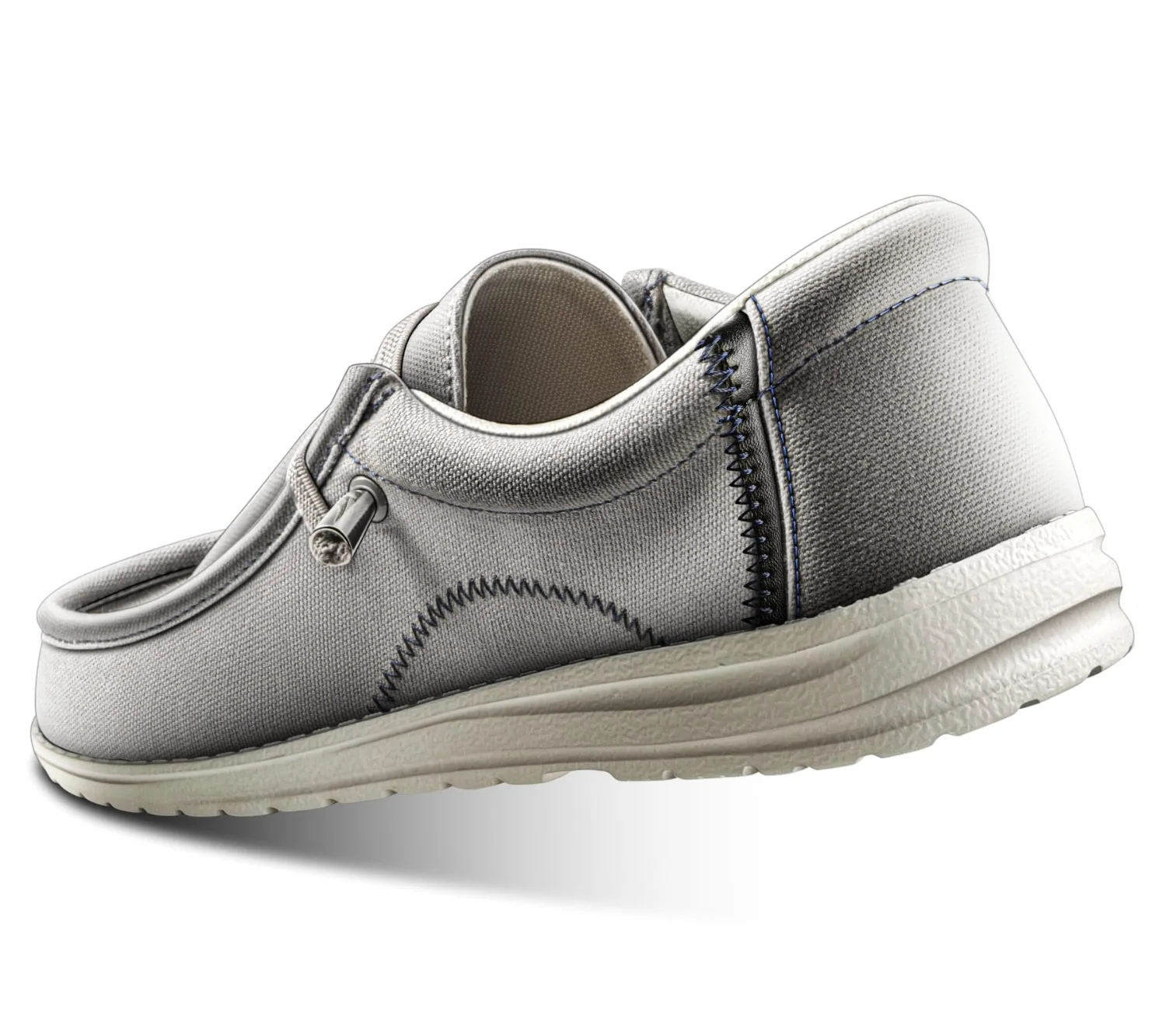 KEMISANT Stretch Knit Slip-On Shoes in Dark Gray