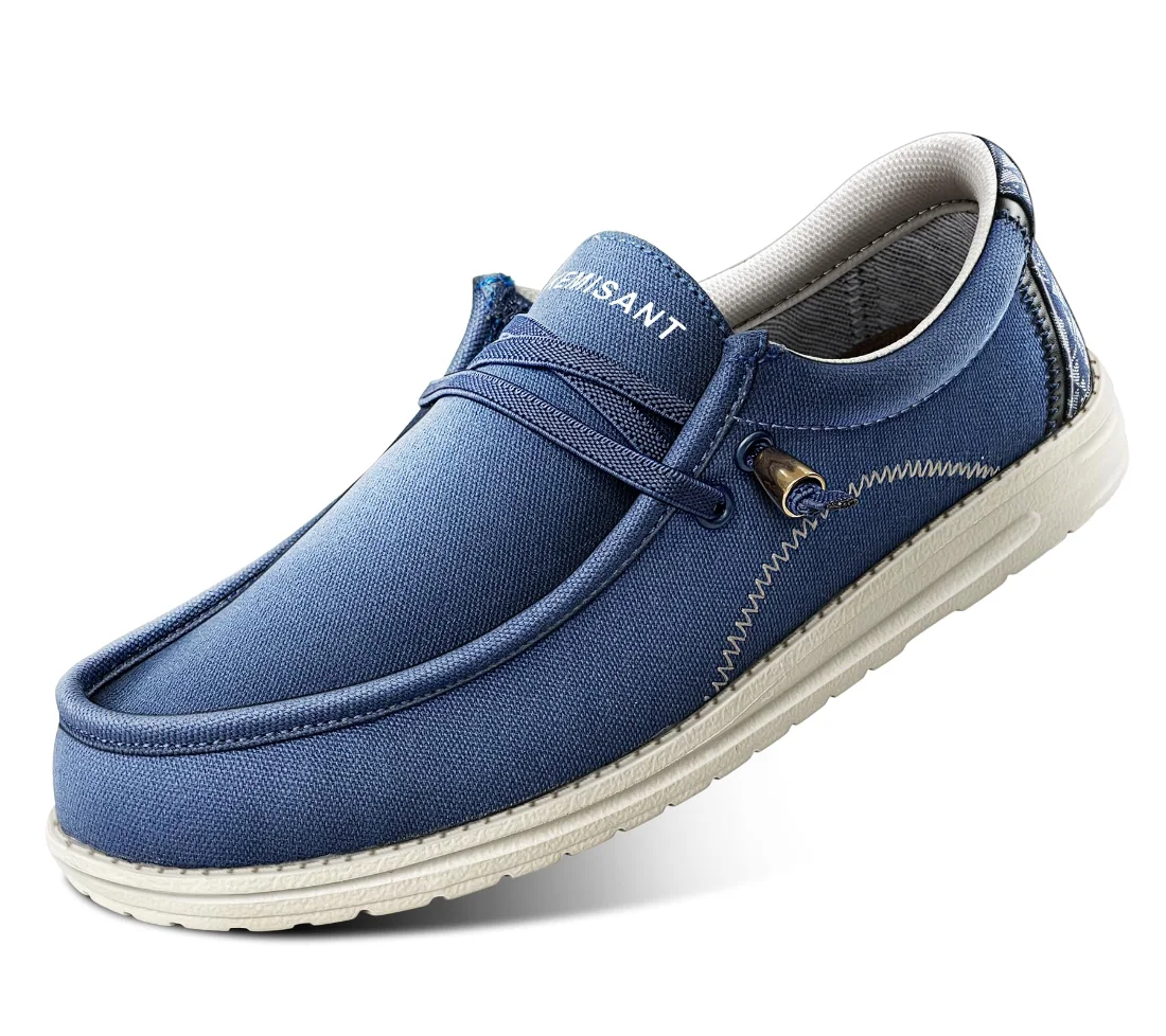 KEMISANT Stretch Knit Slip-On Shoes in Fog Blue, view 2