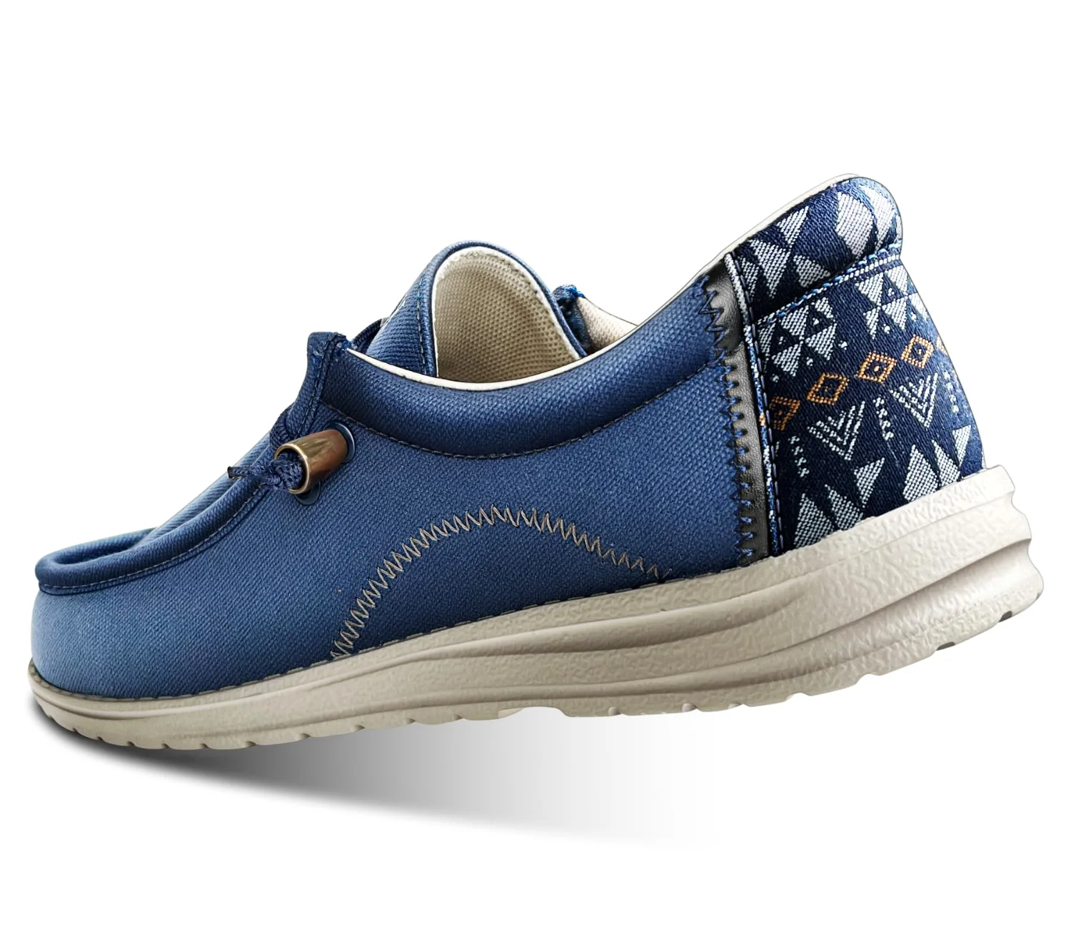 KEMISANT Stretch Knit Slip-On Shoes in Fog Blue