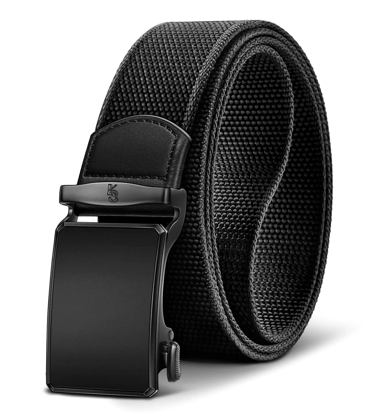 KEMISANT Stretch Web Ratchet Golf Belt in Black