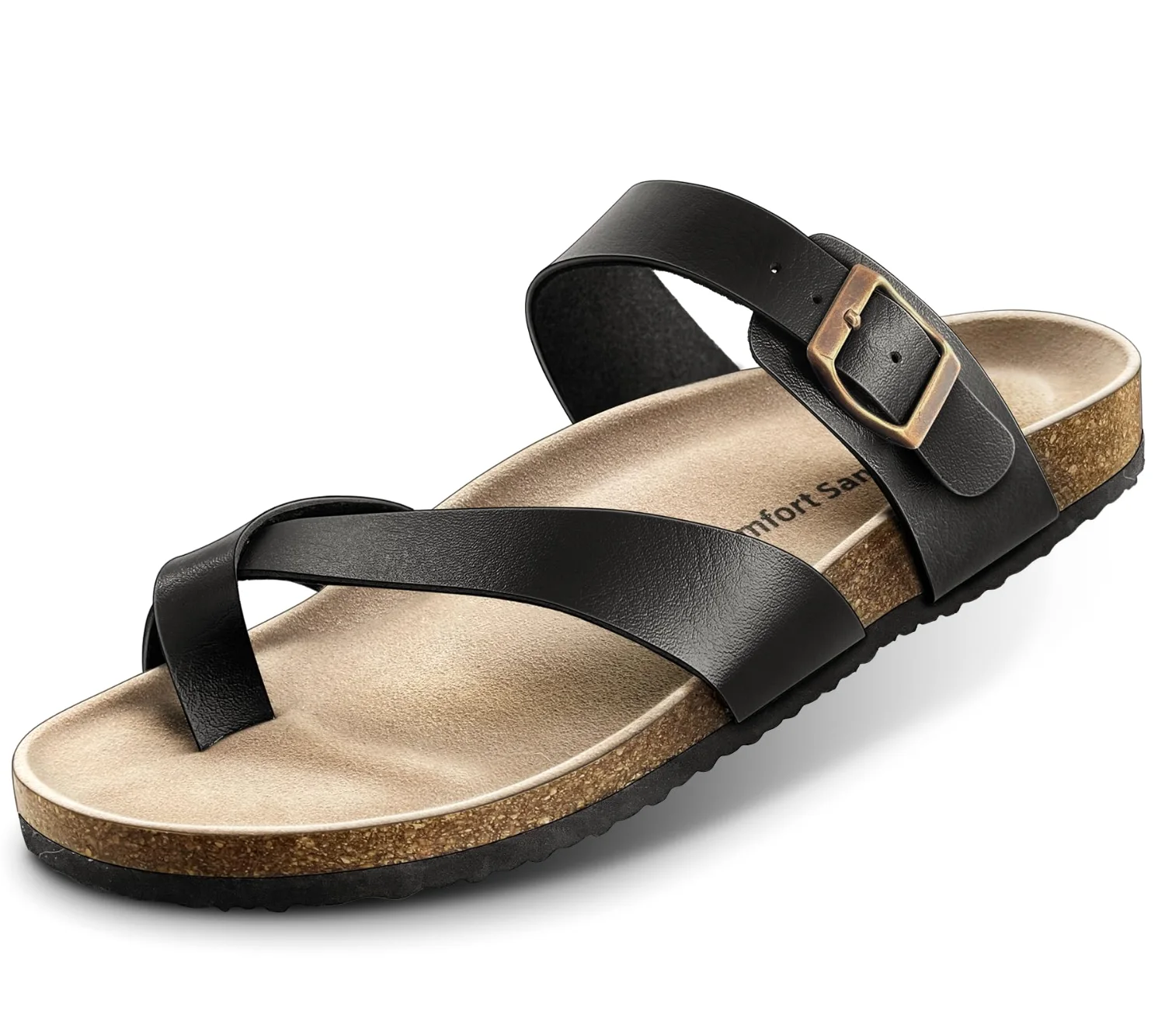 KEMISANT Suede Slide Sandals in Black